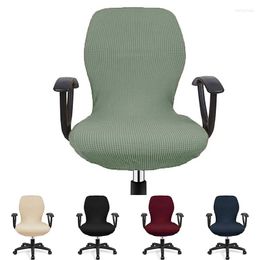 Chair Covers Soft Breathable Thick Fleece Cover Office Computer Case One-piece Swivel Stretch Slipcover Home Supplies