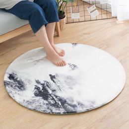 Carpets Modern Chinese Round Carpet Suede Foor Mats Bedroom Living Room Chair Rocking Cushion Rug