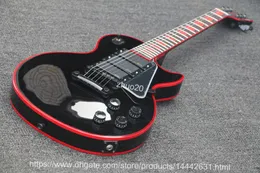 2018 New Electric Guitar Custom shop Lesp Red Edge 3 Pickups guitarra Black Hardware Free delivery