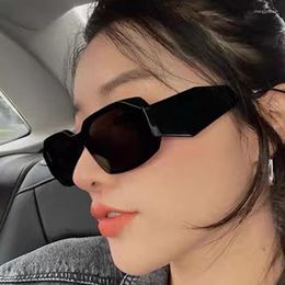 Sunglasses Vintage Black Square For Women Brand Designer Luxury Retro Sun Glasses Small Rectangle Mirror