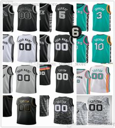 Printed 3 Basketball Keldon Johnson Jerseys Devin Vassell 24 Jakob Poeltl 25 Jeremy Sochan 10 Tre Jones Doug McDermott Josh Richardson 7 Tim Duncan 21 Manu Ginobili 20