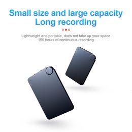 Digital Voice Recorder 150Hours Ultra-thin Card Digtal Oculta 32GB Mini Activated Professional Sound Record Micro Flash Drive Dictaphone 221014