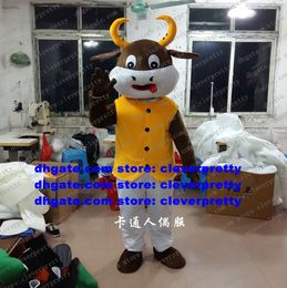 Bull Ox Bossy Cow Cattle Calf Mascot Costume Adult Cartoon Character Outfit Suit Parent-child Activities Holiday Party zx2902