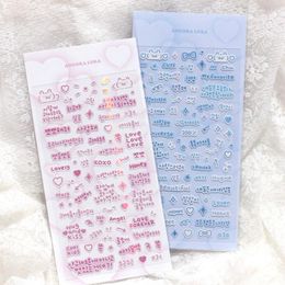 Gift Wrap 2pcs Cute Korean Alphabet Sticker Scrapbooking Idol DIY Decoration Aesthetic Personalised Ins Kawaii Stationery