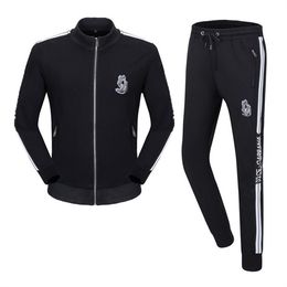2022 Men's Tracksuit Luxury 2 Piece Set Casual Hoodies Sweatshirt Sweatpants Suit Teens Sports Print Jogging S-3XL Clothing printed sportswear Brand Q29