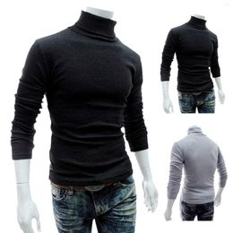 Men's Sweaters 2022 Fashion Men Sweater Solid Color Long Sleeve Turtleneck In Men's Pullovers Knitted Jersey