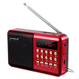 Radio Mini Portable Radio Handheld Rechargeable Digital FM USB TF MP3 Player Speaker Devices Supplies 221025