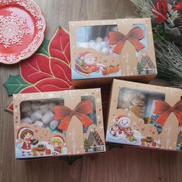 Gift Wrap 22 15 9cm 12pcs Christmas With Seal Santa Tree Friends Paper Box Candle Jam Bake DIY Party Favours Gifts Packaging