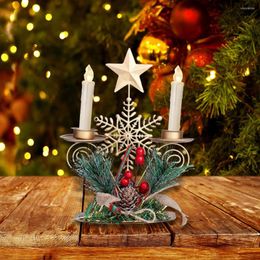 Christmas Decorations Wrought Iron Style Lantern Candle Holder Dining Table Home Decoration Ornaments Metal Crafts Pendant