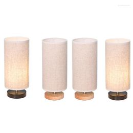 Table Lamps Bedside Lamp Modern Simple Desk Fabric Shade Base Night Light For Home Bedroom Living Room