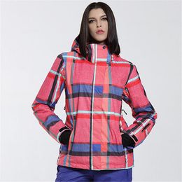 Skiing Jackets GSOU SNOW Ski Jacket Winter Women Waterproof Windproof Breathable Coat Snowboarding