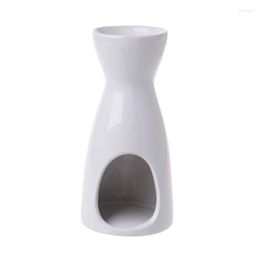 Candle Holders White Ceramic Holder Wax Oil Burner Fragrance Candlestick Wedding Decoration L21A