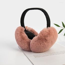 Berets Autumn And Winter Warm Fur Earmuffs Headphones Foldable Portable Cute Ear Muffs Unisex Solid Colour Windproof Warmer