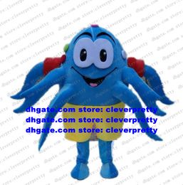 Mascot Costume Blue Octopus Devilfish Octopi Cuttlefish Inkfish Sepia Squid Calamary Adult Character Live-dressed Cute zx1568