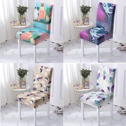 Chair Covers Flowers Leaves And Butterflies Spandex Dinner Table Chairs Cover Recliner Sillas De Oficina Modern Decor