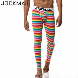 Men's Thermal Underwear JOCKMAIL Sexy Long Johns Pants Men Cotton Printed Mens Sleeping Bottoms Leggings Pant2780