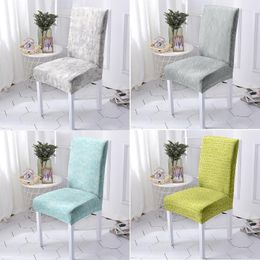 Chair Covers Geometric Plain Texture Dining Kitchen Party Decoration Cover Elastic Supplies Wholesale Stool