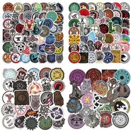 Gift Wrap 50pcs Viking Totem Stickers For Notebooks Stationery Vintage Circle Sticker Aesthetic Scrapbooking Material Craft Supplies