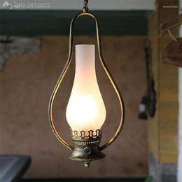 Pendant Lamps JW Kerosene Chain Light American Style Industrial Vintage Loft Iron Lampshade Lamp Lighting Fixture