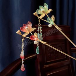 Metal Tassel Hair Sticks Chinese Style Women Hairpins Chopstick Headwear Bridal Wedding Jewellery Accessories