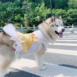 Dog Apparel Spring Summer Dress Puppy Pet Clothes For Medium Large Dogs Costume Labrador Golden Retriver Dresses Disfraz Perro