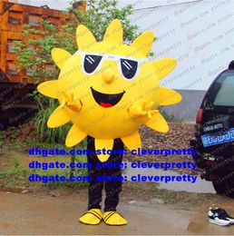 Sun With Glasses Mascot Costume Adult Cartoon Character Outfit Suit Marketing Promotions Gather Ceremoniously zx2874