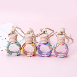 300pcs Car Air Freshener Perfume Bottle Aromatherapy Fragrance Essential Oil Diffuser Hanging Perfume Pendant Auto Ornaments