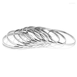 Bangle 1PC Polished Stainless Steel Metal Round Blank Bracelets For DIY Jewellery Charm & Bangles Party Gifts 67mm