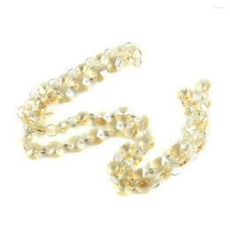 Chandelier Crystal 10m/50m Gold Champagne Glass Beads Lamp Octagon Chain Garlands Wedding & Party Decor