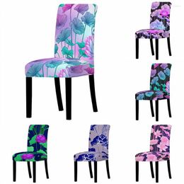 Chair Covers Lotus Leaf Elastic Cover Polyester Wedding Dining Office Banquet Furniture Protector Anti-dirty Stretch