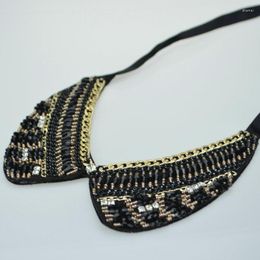 Choker Handmade Embroidery Bead Necklace Ethnic Pattern Beadwork Big Statement Trendy Jewellery Beads Collar Collier For Women