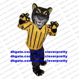 Long Fur Black Panther Leopard Pard Mascot Costume Adult Cartoon Character Comedy Performance Large-scale Activities zx2209