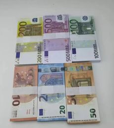 Party Supplies Movie Money Banknote 10 20 50 100 200 500 Dollar Euros Realistic Toy Bar Props Copy Currency Fauxbillets 100PCSPa2687848