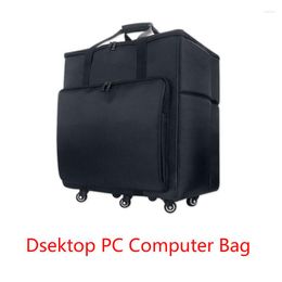 Storage Bags Desktop PC Computer Travel Carrying Case Bag With Wheels For Main Processor Monitor Keyboard And Accessori