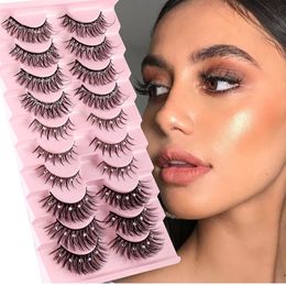 Curly Thick Glitter & Shimmer False Eyelashes with Diamond Messy Crisscross Reusable Handmade Multilayer 3D Mink Fake Lashes Extensions Eyes Makeup