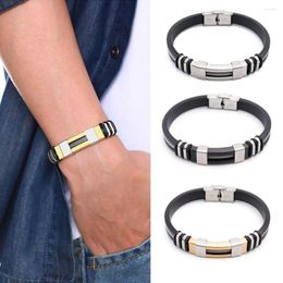 Bangle Party Supplies Rock Jewellery Stainless Steel Punk Wristband Leather Bracelet Stylish Casual Wrist Band