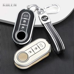 Car Key New TPU Car Flip Key Case Cover Shell For FIAT Ducato 500 500L Panda Grande Punto Lancia Musa For Citroen Jumper Peugeot Boxer T221110