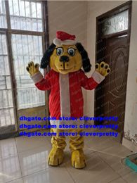 Plush Furry Christmas Dog Mascot Costume Adult Cartoon Character Outfit Suit Props For Performance Commercial Street zx2941