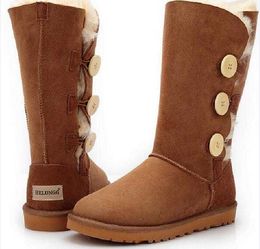 botas ugglies venda imperdível estilo clássico alto 3 botões 1873 botas de neve femininas bota quente U tag dustbag cartão lindo aniversário natal