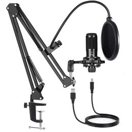 Microphones Professional USB Condenser Microphone Kit With for Computer PC Studio Streaming Vocals Video Gaming MikrofoMicrofon 221022