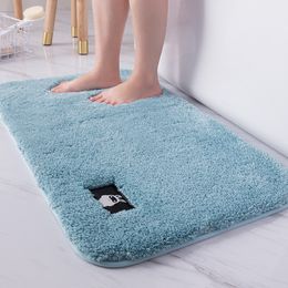 Bath Mats High-hair bathroom toilet door absorbent floor mat carpet bedroom non-slip foot pad bath rug kitchen 221012