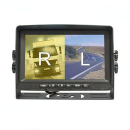 AHD 7" IPS Rear View Car Monitor Support 1080P AHD Camera Support SD Card Video Recording Diaplay Two Cameras Image