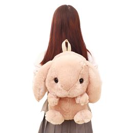 Plush Backpacks Drop LOLITA Rabbit Long Ear Bunny Bag ie Doll Toys Children Backpack for Girls Kids 221111