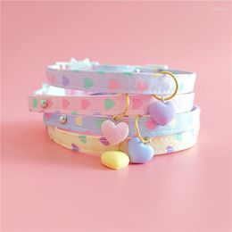 Dog Collars Cat Collar Printed Patterns Neck Decorative Pet Jewelry Adjustable Safety Buckle For Small Dogs