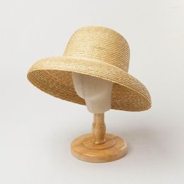 Wide Brim Hats X260 Children Sun Hat Summer Hepburn Style Vintage Design Straw Kids Cap Girls Beach Caps Holiday Big