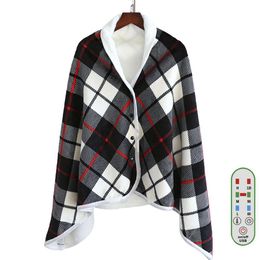 Smart Electric Heaters Adjustable Timing USB Heated Blanket Warm Shawl Flannel Throw 140x80cm Winter Home Heating 221014