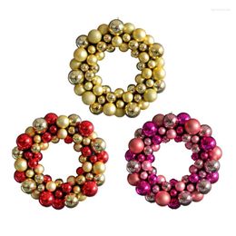 Decorative Flowers Christmas Ball Wreath 35cm Colorful Bauble Pendant For Holiday Shopping Mall Center Decoration