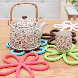 Table Mats Thickened Large Flower Pot Mat Candy-colored Silicone Non-slip Heat Insulation Pad Heat-resistant Placemat Bowl