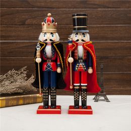 Chirstmas Decorations New Puppet 38cm Cape Nutcracker Jane European Style Home Living Room Gifts Foreign Trade Wholesale Factory Direct Sales