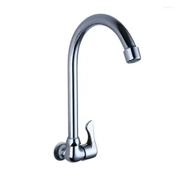 Kitchen Faucets Copper Corner Single Cold Faucet Wash Basin Sink Rotating In-Wall